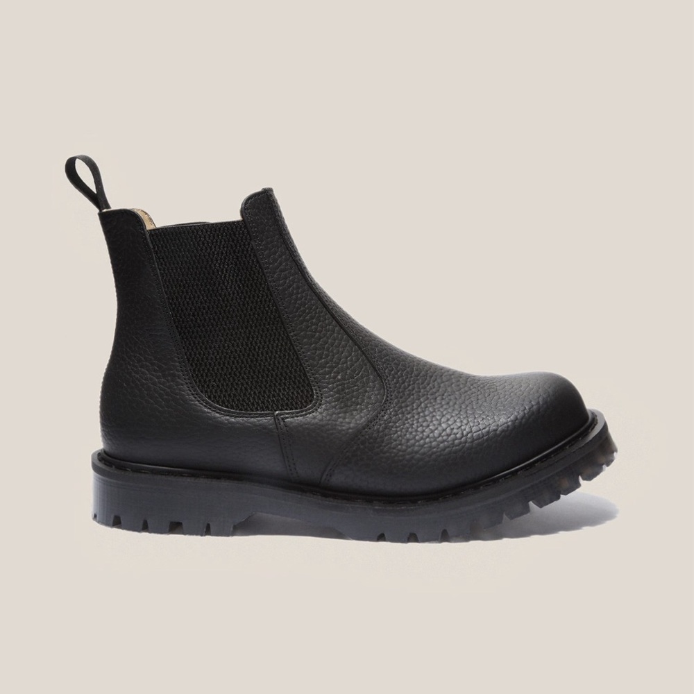 SOLOVAIR X YMC WOMEN’S LEATHER DEALER BOOTS BLACK UK 5